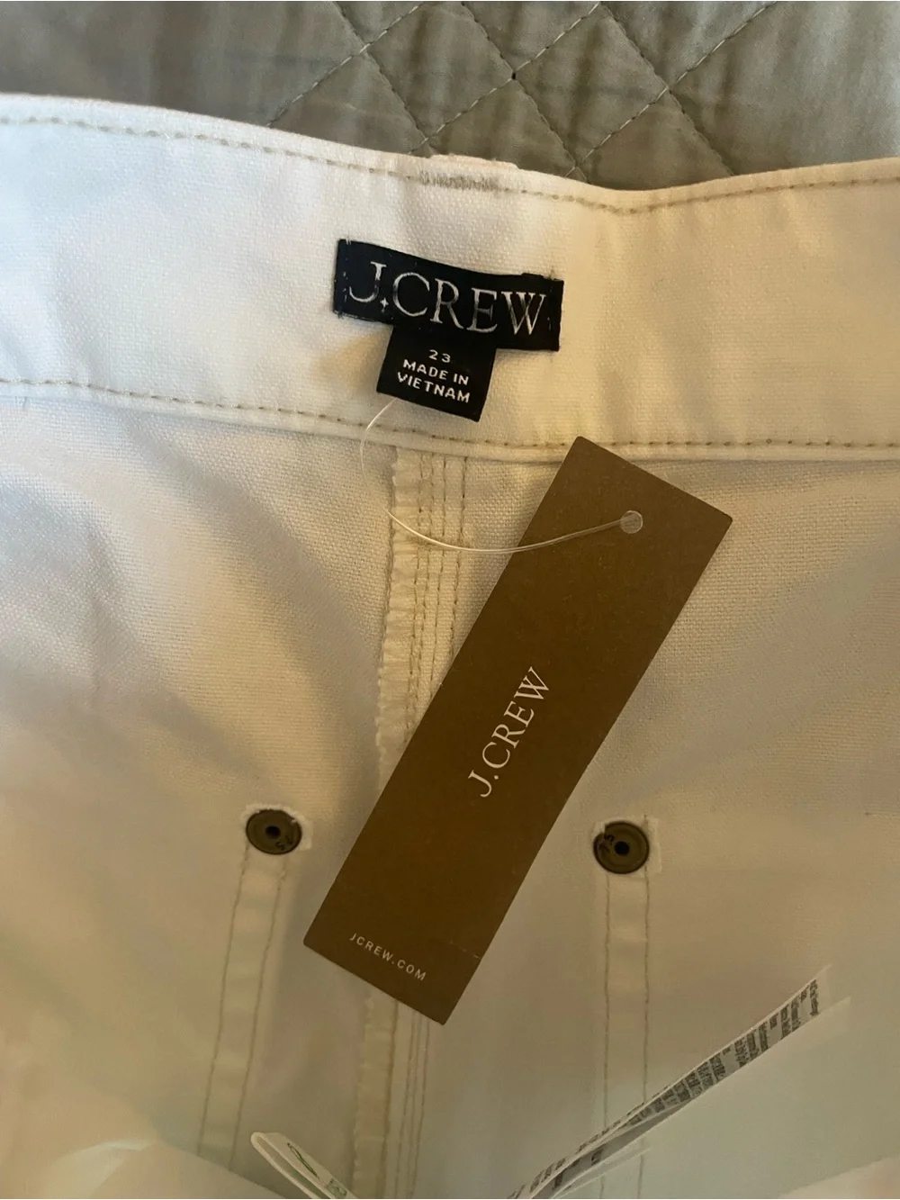 J CREW Painter pant in cotton canvas in White Size 23 NWT $158 CN734